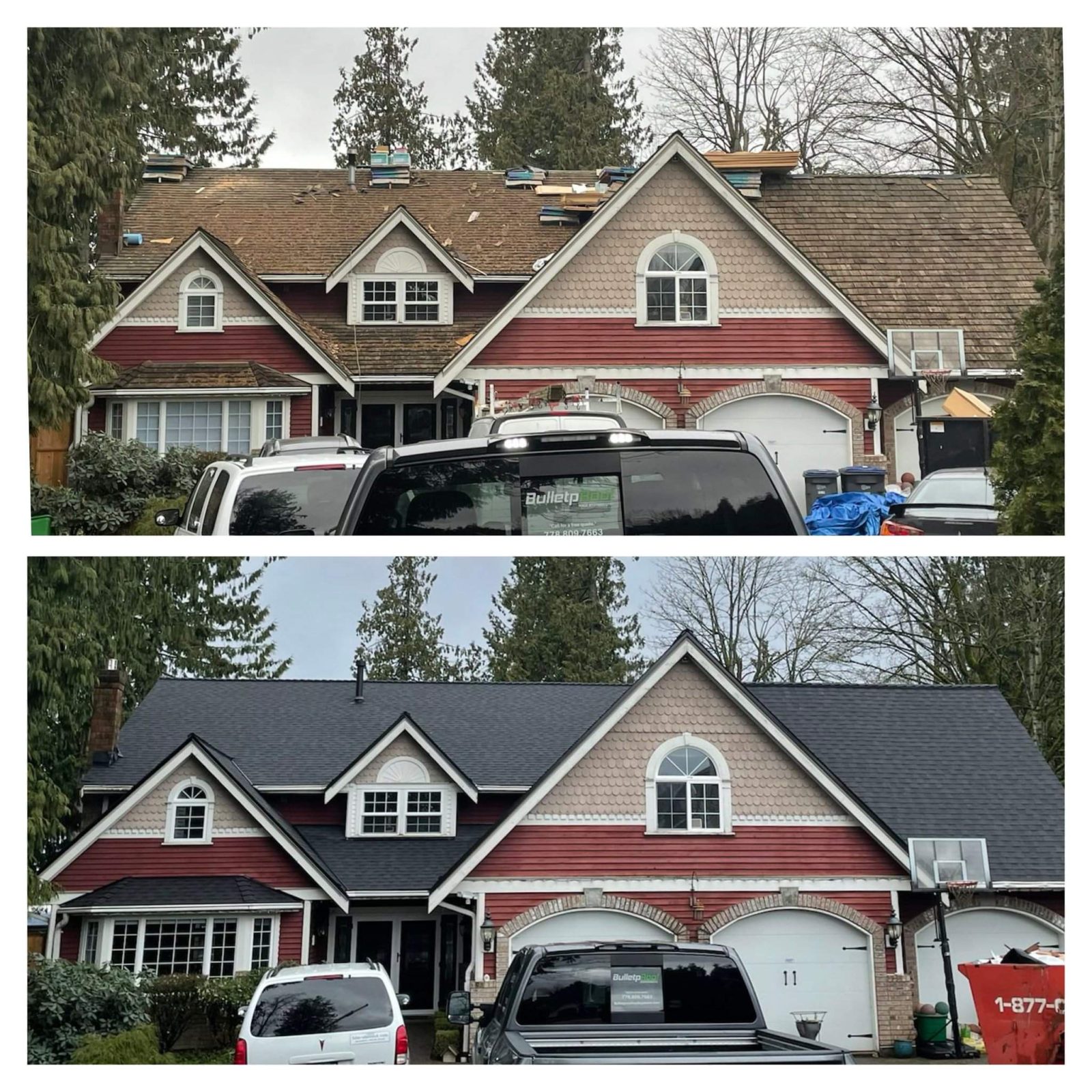 before after cedar roof conversion 2022 04 10 front mission