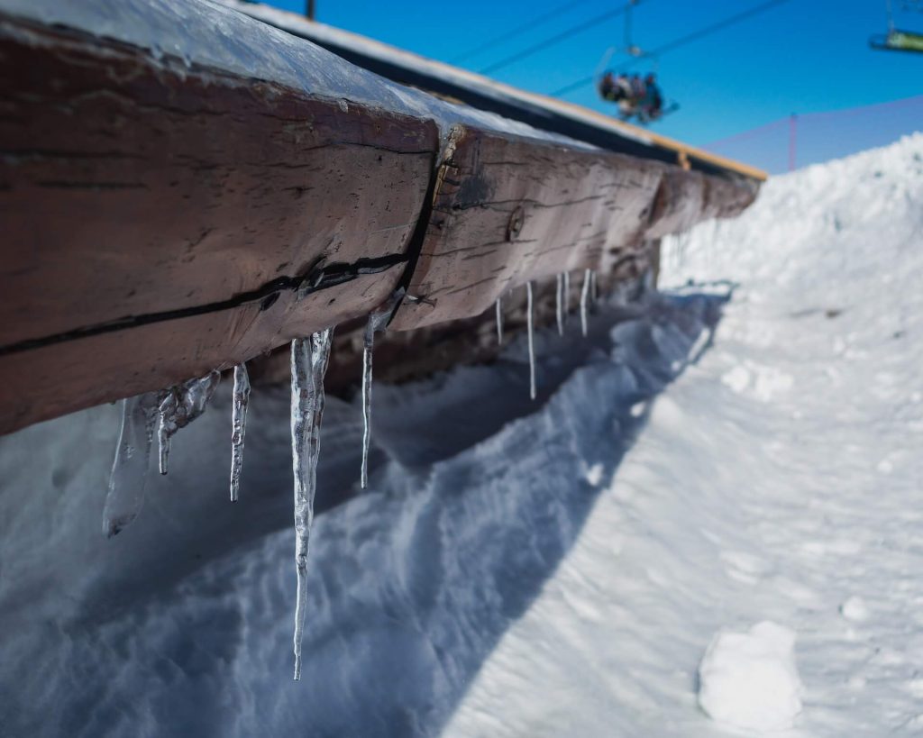 Ice Dam Formed on Roof