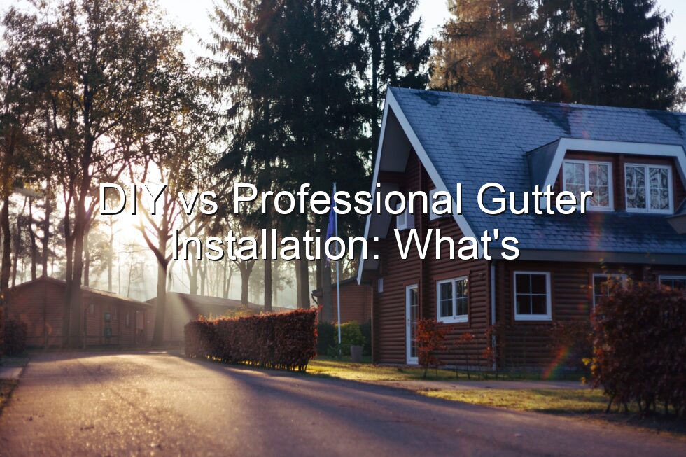 DIY vs Professional Gutter Installation: What's the Right Choice?